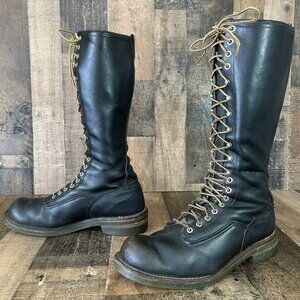 Red Wing 650 Vintage Leather Lace Up Tall Lineman Logger Work Boots Mens 11 E